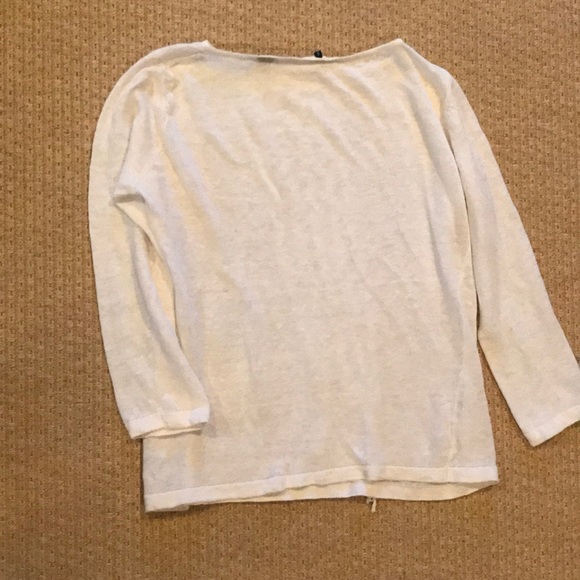 White thin sweater 3/4 length sleeve - Picture 5 of 5